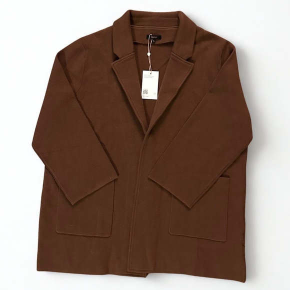 Quince Sweaters - Quince Knit Blazer 100% Organic Cotton Brown Size XL NWT